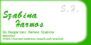 szabina harmos business card